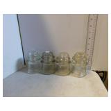 4 GLASS INSULATORS