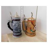 2 BEER STEINS