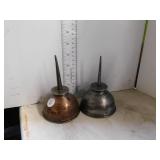 2 VINTAGE OIL CANS