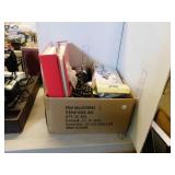 BOX LOT - PHOTO ALBUMS, SAUNA SUIT, STAINLESS