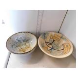 2 POTTERY BOWLS