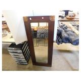 WOOD FRAMED MIRROR   20 X 48