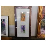 FRAMED FLORAL PRINTS     11 X 22