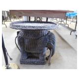 WICKER ELEPHANT END TABLE