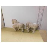 2 CERAMIC HORSES