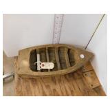 ANTIQUE HAND CRAFTED FOLK ART BOAT