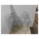 2 GLASS   DECORATOR PIECES