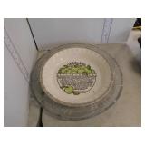 ROUND GLASS TRAY AND PIE PLATE