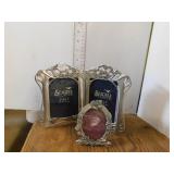 3 PICTURE FRAMES PEWTER