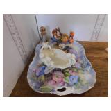LOT - FLORAL CHINA TRAY, SOAP DISH, GOEBEL