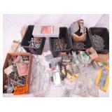 Assorted Nails screws hardware eye bolts