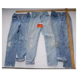 Three Pairs Vintage Levi Jeans