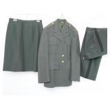 Vintage US Army Green Dress Uniform Group