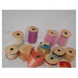 Vintage Ribbon and Millinery Net Spools Craft Lot