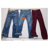 Three Pairs Vintage Levi Jeans