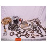 Chains, planter drag links rope clevis hitches