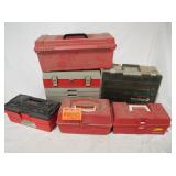 Empty tool boxes, tackle boxes