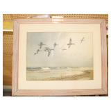 J.C. Harrison Passing Mallards Lithograph