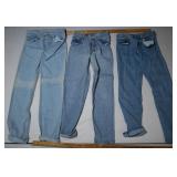 Three Pairs Vintage Leviï¿½s 501 Button-Fly Jeans