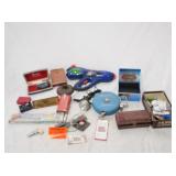Cigar Box, Singer sewing machine parts, shaver