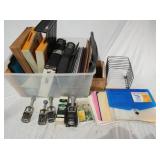 Office Supplies Folders, stamps, rack
