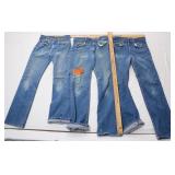 Three Pairs Vintage Levi Jeans
