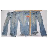 Three Pairs Vintage Levi Jeans