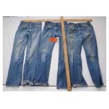 Three Pairs Vintage Levi Jeans
