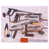 Stanley Saws Brace chisels level square stripper
