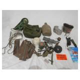 Zippers, canteen webbing
