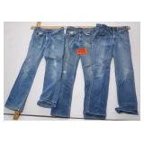 Three Pairs Vintage Levi Jeans