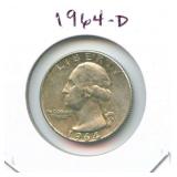 1964-D Washington Silver Quarter