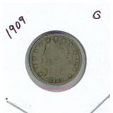1909 Liberty "V" Nickel