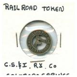 C.S. & I. Ry. Co. Railroad Token - Colorado