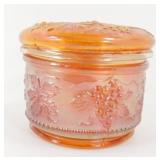 * Old Marigold Carnival Grape Pattern Powder Jar