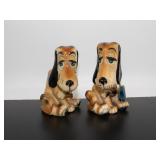 * Vintage Enesco Japan Pair of Basset Hound Dogs