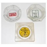 * (3) Vintage Enamel Advertising Ashtrays