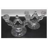 * Cambridge Rose Point Candle Holders - 2-Lite,