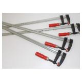(4) Bessy TGJ2.536  F-Style Woodworking Clamps -