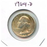1964-D Washington Silver Quarter
