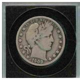 1909-O Barber Silver Half Dollar