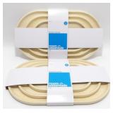 2 New 3 Piece Printed Tray Sets