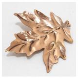1950ï¿½s Gret Barkin Hand Wrought Copper Maple Leaf