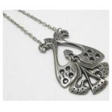 Vintage Norwegian Pewter Necklace, ï¿½Tinn Per
