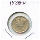 1928-D Mercury Silver Dime