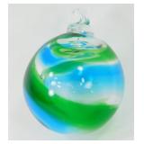 * Heavy Hand-Blown Glass Ornament "Tree of Life