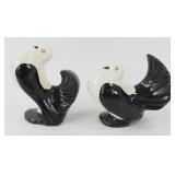 * Pair of MCM Black and White Dove Figurines