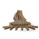 Vintage Ornawood Folding Wall Rack Clipper Ship