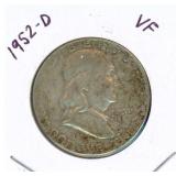 1952-D Franklin Silver Half Dollar