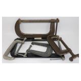 (5) C-Clamps, 2 Large and 3 Medium Size